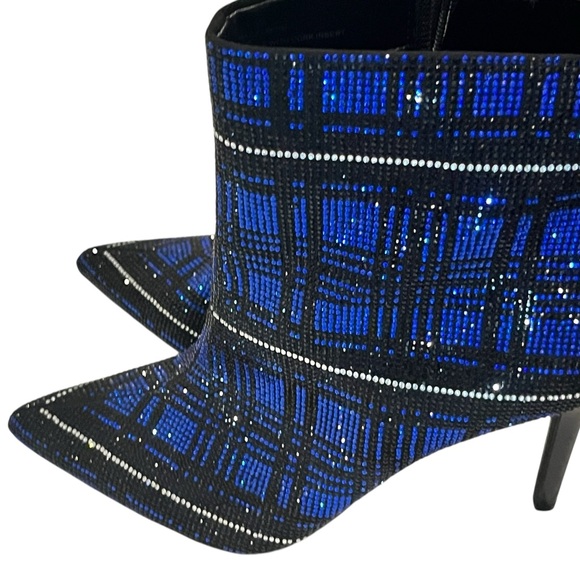 INC International Concepts Blue and Black Ankle Booties - Picture 3 of 8